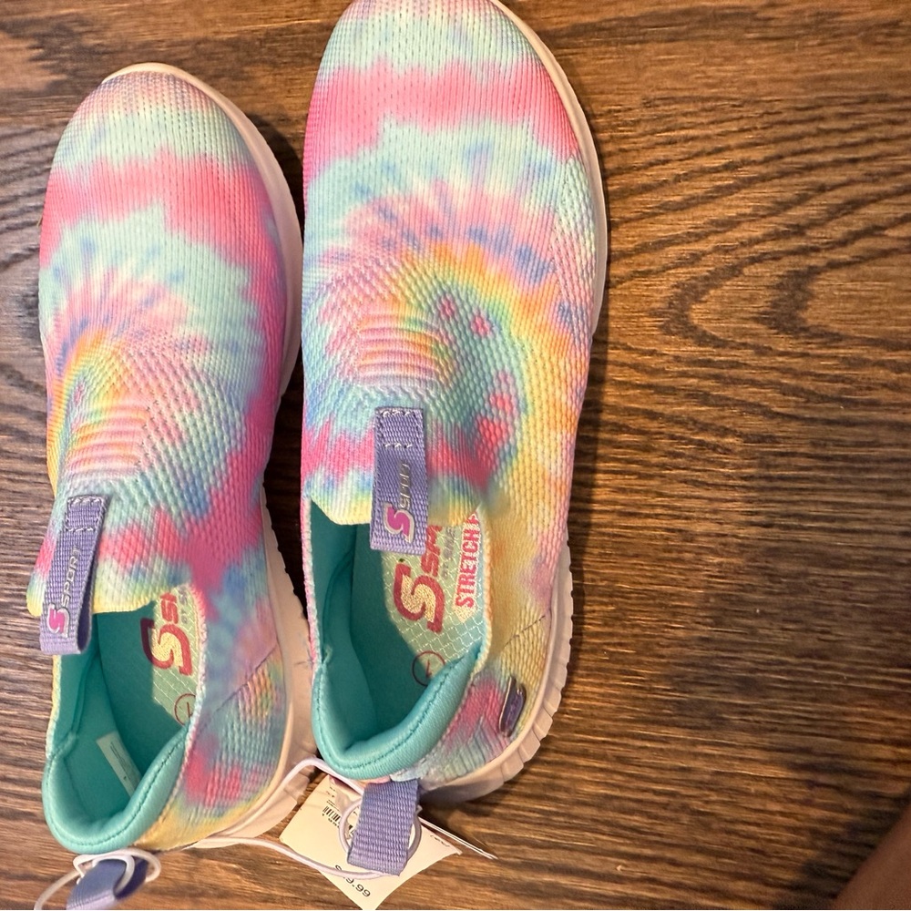 Skechers Kids' Colorful Tie-Dye Slip-On Sneakers